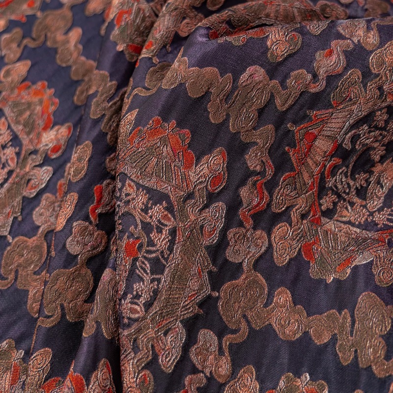 Purple Red Rayon Floral Jacqua - Sewing 评论和价格