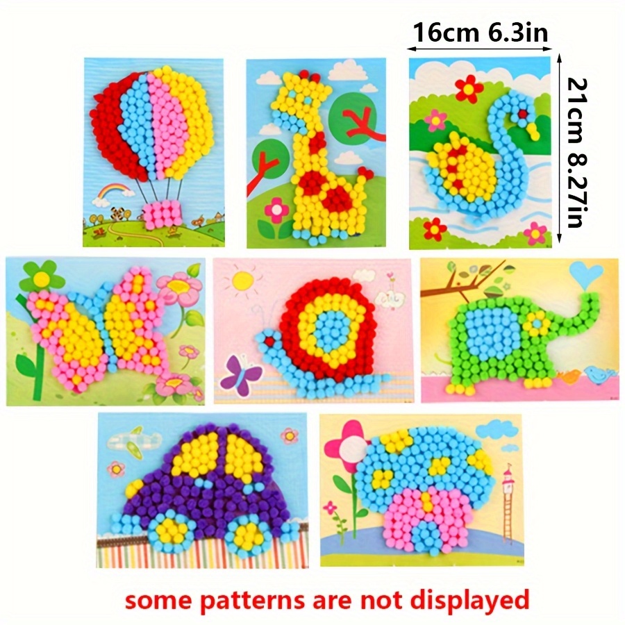 2pcs 16x21cm Colorful Pom-Pom  - Painting Supplies 评论和价格