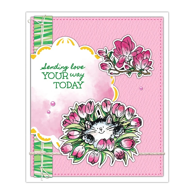 Suncraft Cute Kitty Cats And F - Clear Silicone Stamps For Card Making 评论和价格