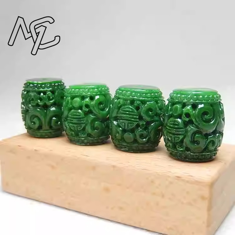 5pc Natural Green Jade Carving - Beading 评论和价格