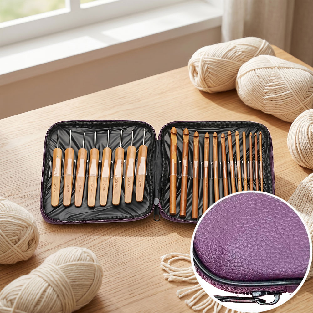 74pcs Bamboo Crochet Hooks Set - Sewing 评论和价格