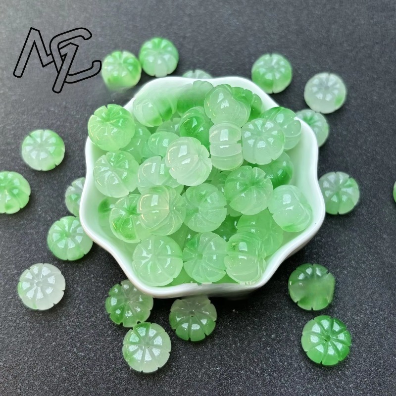 10pcs A Green Jade Pumpkin Bea - Beading 评论和价格