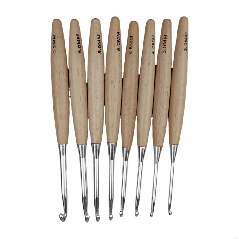 8Pcs Ergonomic Crochet Hook fo - Wooden Crochet Hooks Ergonomic Handle 评论和价格