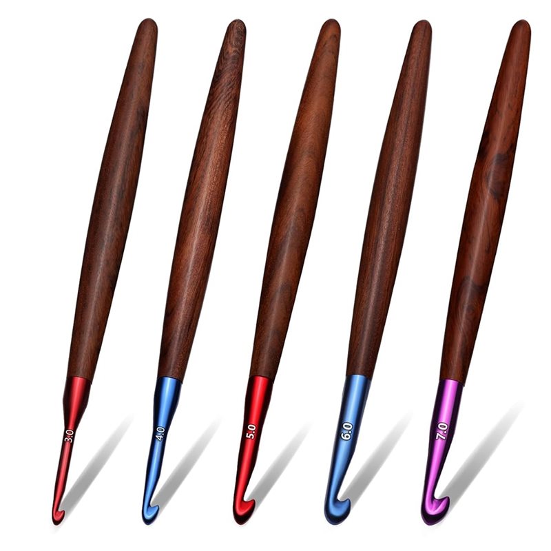 A59Z-Ergonomic Wooden Handle C - Wooden Crochet Hooks Ergonomic Handle 评论和价格