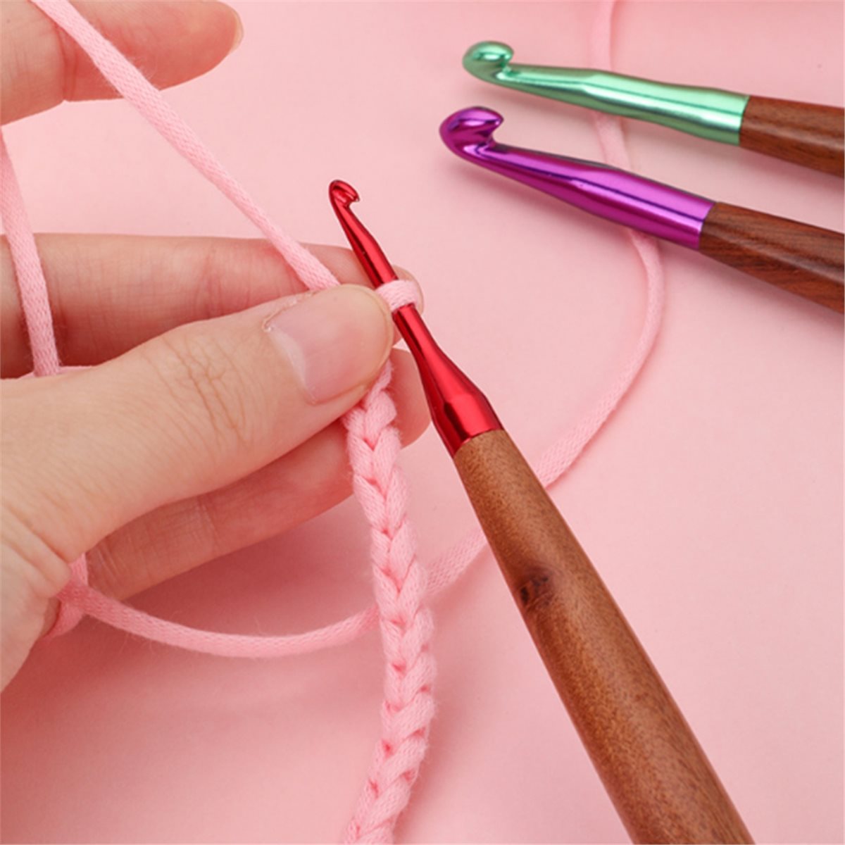 2026 New Crochet Hooks Set, Er - Wooden Crochet Hooks Ergonomic Handle 评论和价格