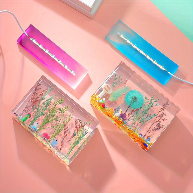 6Pcs Rectangle Silicone Mold S - Silicone Epoxy Resin Molds Set 评论和价格