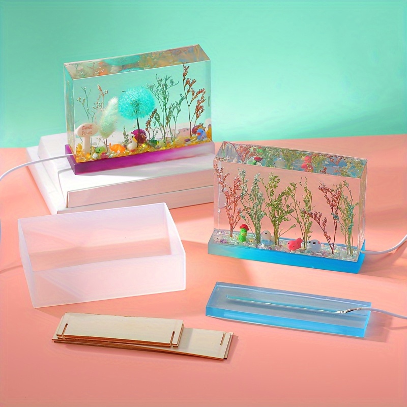 6Pcs Rectangle Silicone Mold S - Silicone Epoxy Resin Molds Set 评论和价格
