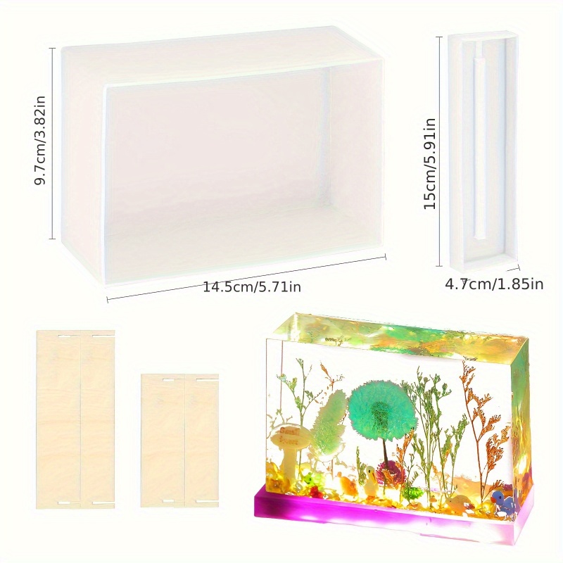 6Pcs Rectangle Silicone Mold S - Silicone Epoxy Resin Molds Set 评论和价格