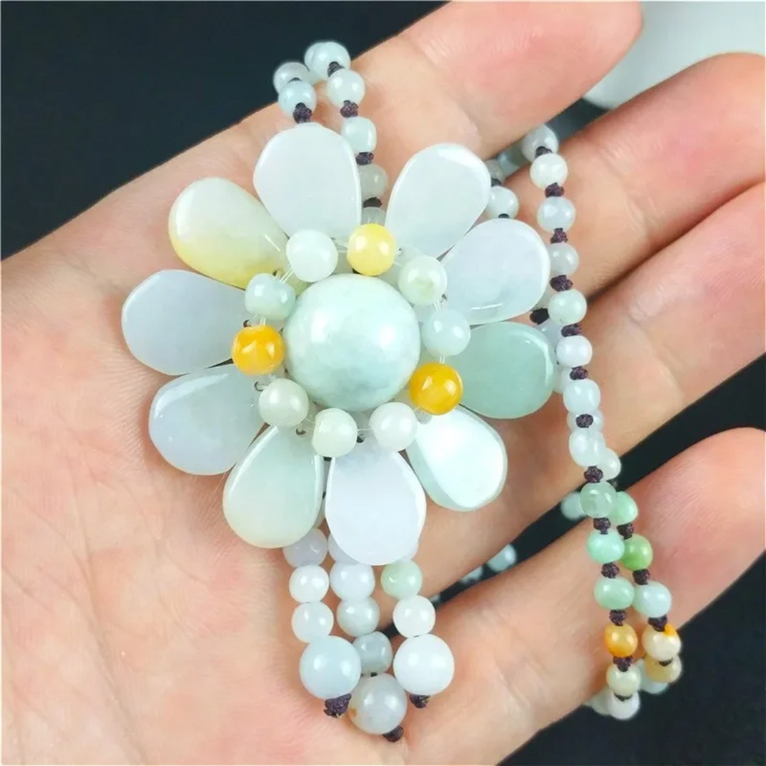 Certified Burmese Jade Sunflow - Beading 评论和价格