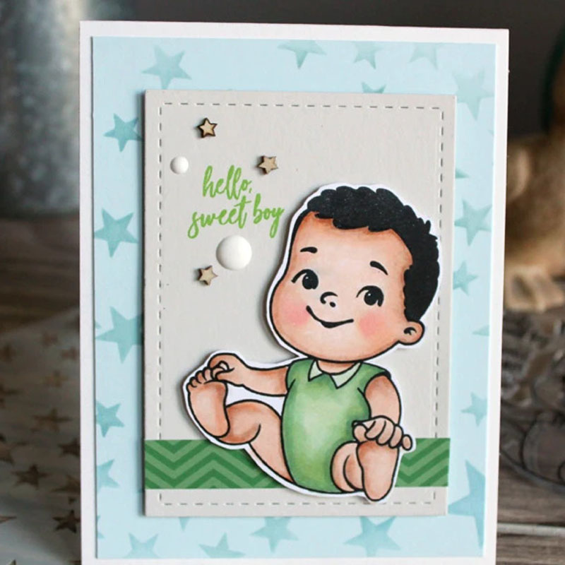 Baby Boy And Girl Animals Rabb - Clear Silicone Stamps For Card Making 评论和价格