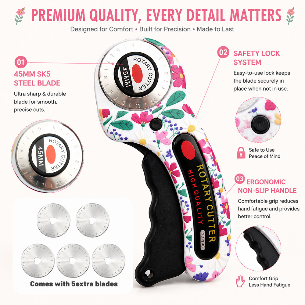 Rotary Cutter 45mm Card Paper  - Rotary Cutter For Fabric 45Mm 评论和价格