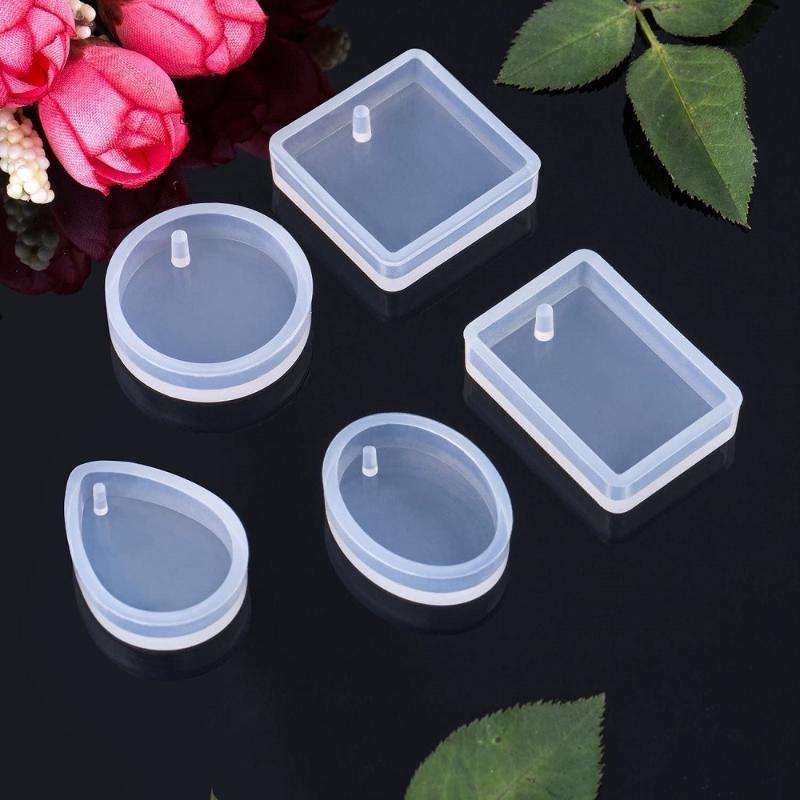 20Pcs/Set DIY Keychain Pendant - Silicone Epoxy Resin Molds Set 评论和价格