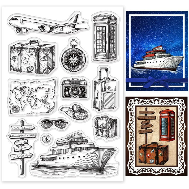 Travel Silicone Clear Stamp Ai - Clear Silicone Stamps For Card Making 评论和价格
