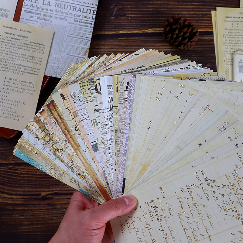 30 Pcs Old Map Flower Letters  - Vintage Junk Journal Scrapbooking Paper 评论和价格