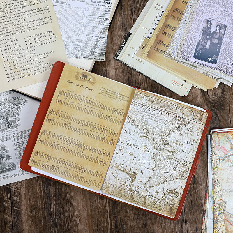 30 Pcs Old Map Flower Letters  - Vintage Junk Journal Scrapbooking Paper 评论和价格