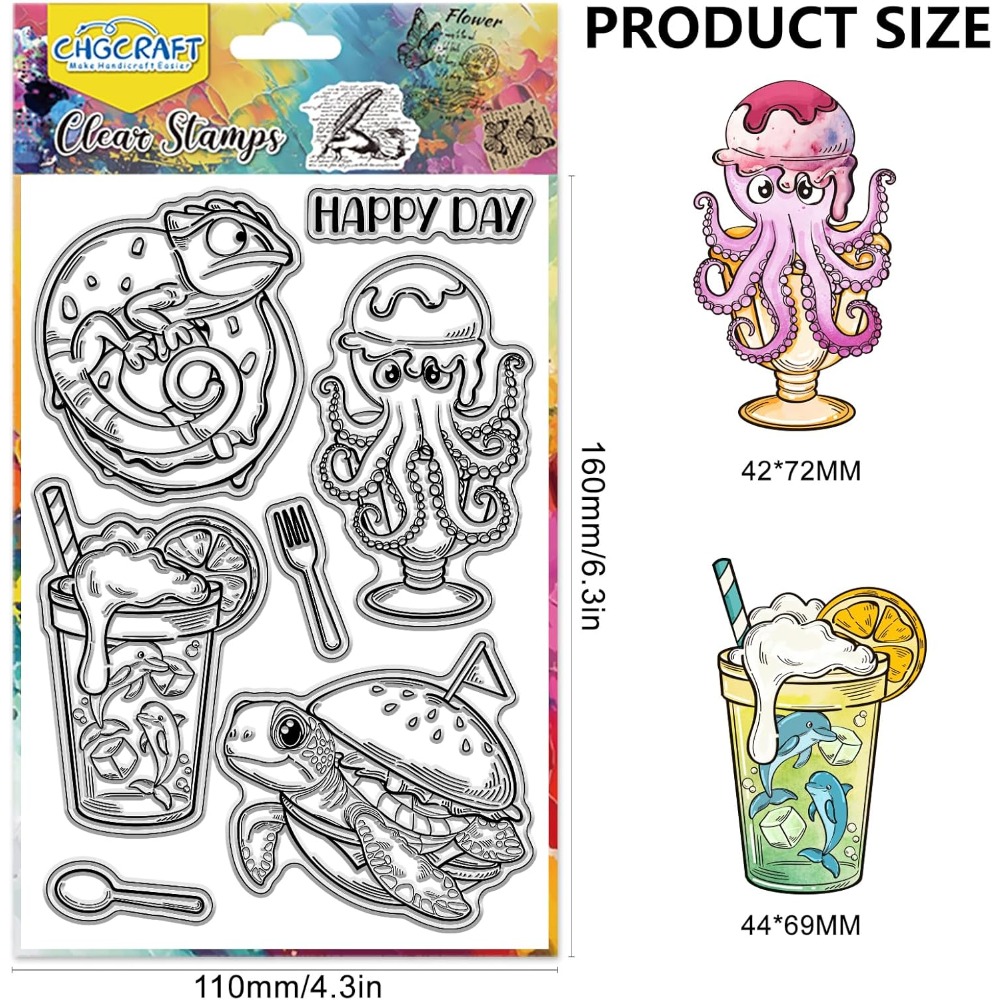 Marine Animal Clear Stamps Tur - Clear Silicone Stamps For Card Making 评论和价格