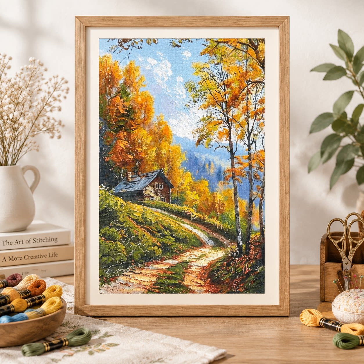[ZZ9250-Autumn Forest Cabin] D - Cross Stitch Stamped Kits Beginners 评论和价格