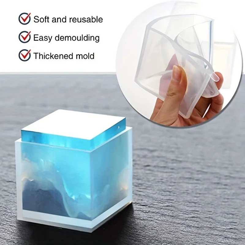 5 pcs Square Resin Mold Silico - Silicone Epoxy Resin Molds Set 评论和价格