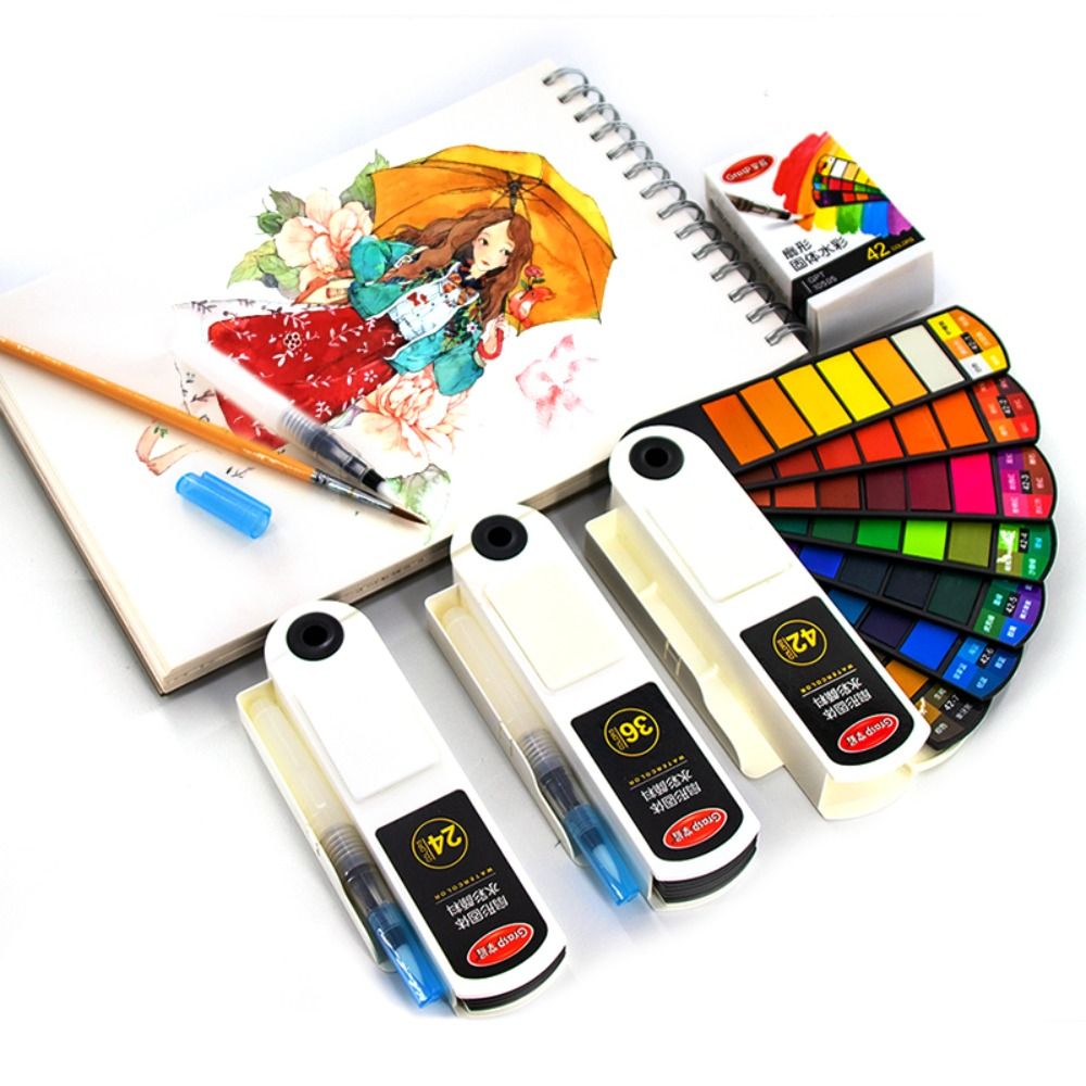 Folding Watercolor Paint Set w - Watercolor Paint Set Solid Pigment 评论和价格