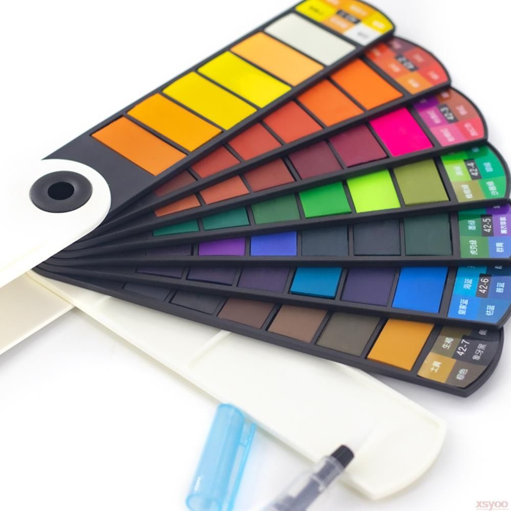 Folding Watercolor Paint Set w - Watercolor Paint Set Solid Pigment 评论和价格
